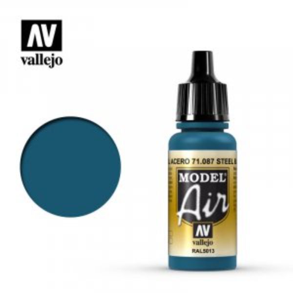 VLJ71087 0.57 oz Model Air Acrylic Paint, Steel Blue