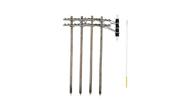 Picture of Woodland Scenics 2281 O Scale Pre-Wired Poles Double Crossbar