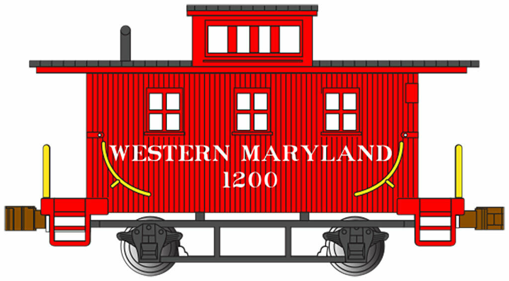 BAC15755 N Scale Old Time Caboose Western Mary Cab Car - No.1200