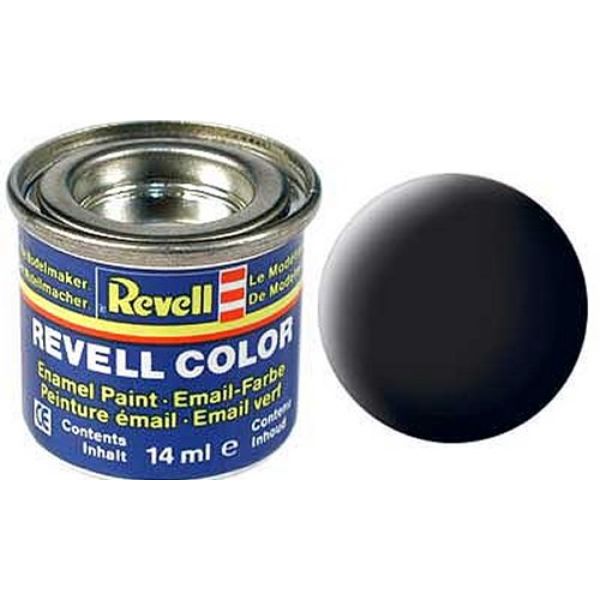 RMX32108 14 ml Enamel Paint, Black Matte - Pack of 6