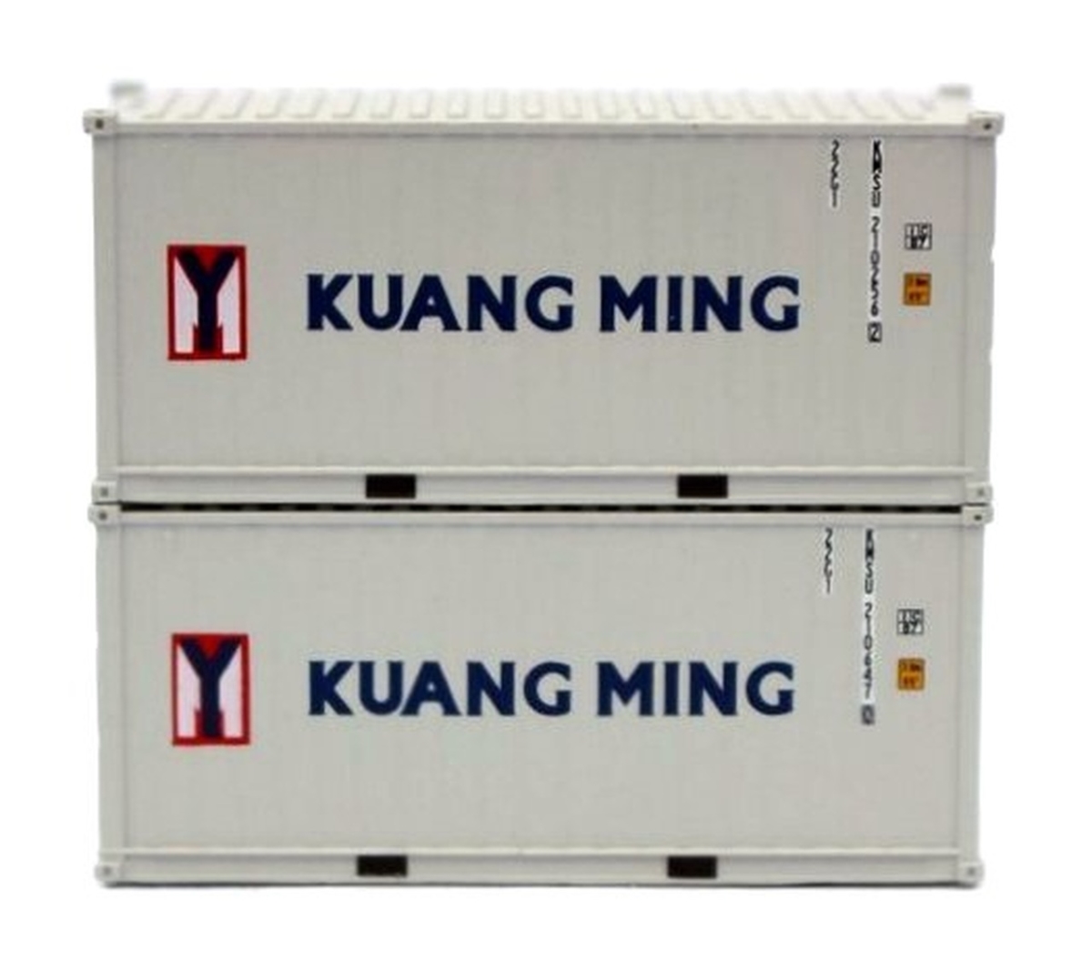 JTC205436 20 ft. N Scale Standard Kuang Ming Containers - Pack of 2