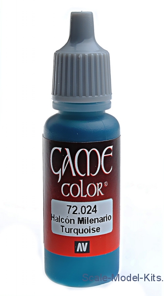 VLJ72024 17 ml Fire Game Acrylic & Water Based Flat Bottle Paint, Turquoise