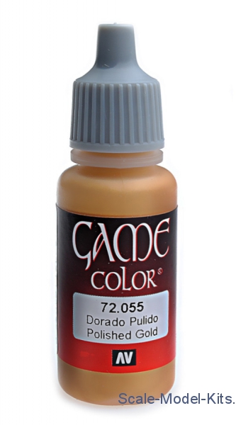 VLJ72055 17 ml Fire Game Acrylic & Water Based Flat Bottle Paint, Polished Gold Metal