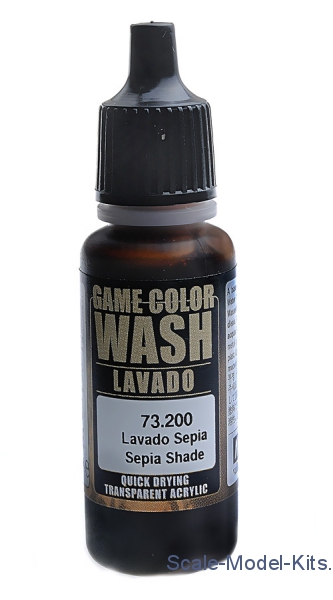 VLJ73200 17 ml Fire Game Acrylic & Water Based Flat Bottle Paint, Sepia Wash