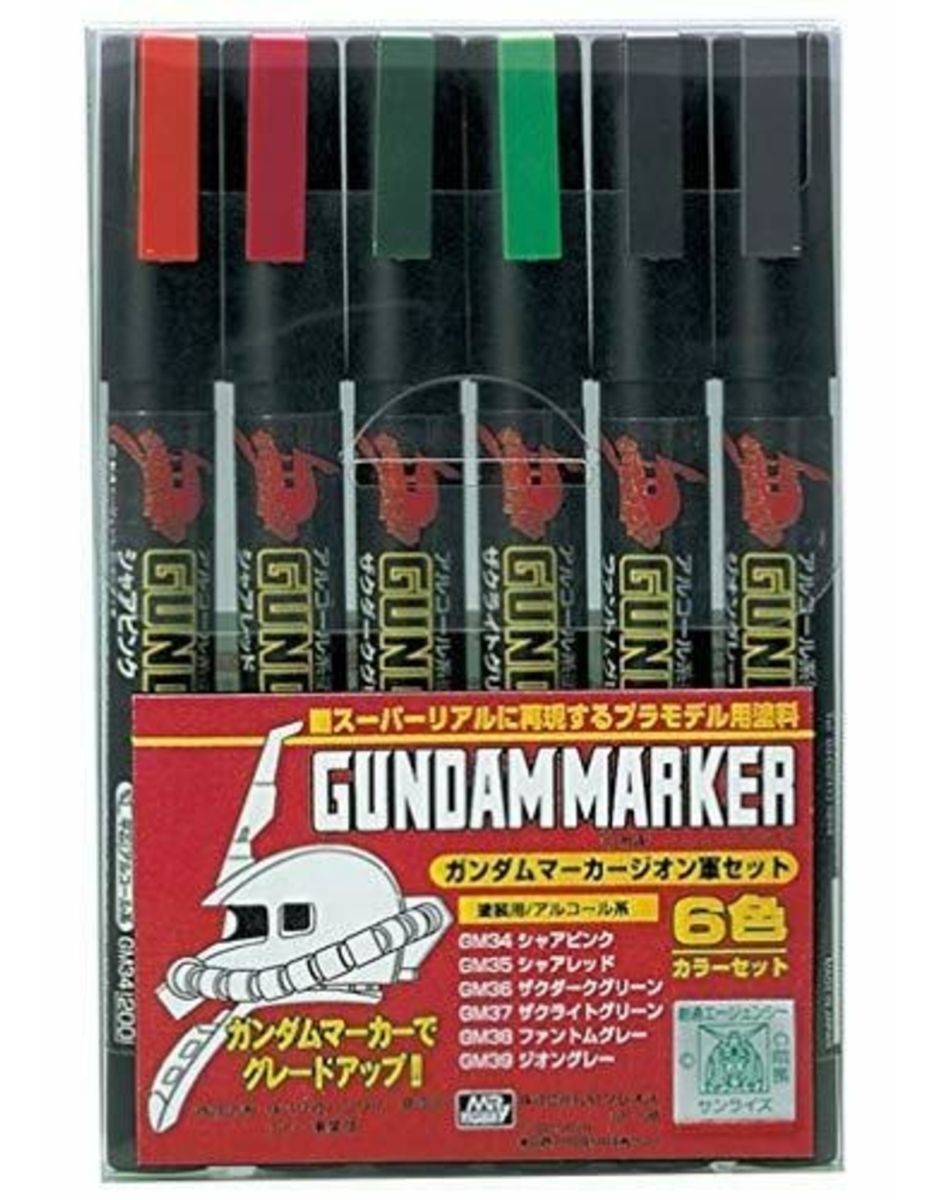 Picture of Gundam GUZGMS108 Zeon Marker Set, Pack of 6