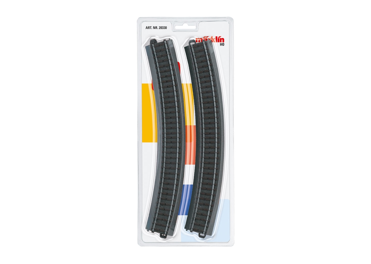 MRK20330 20.25 in. HO 3-Rail C Track Curved Sections, Pack of 3 -  Marklin