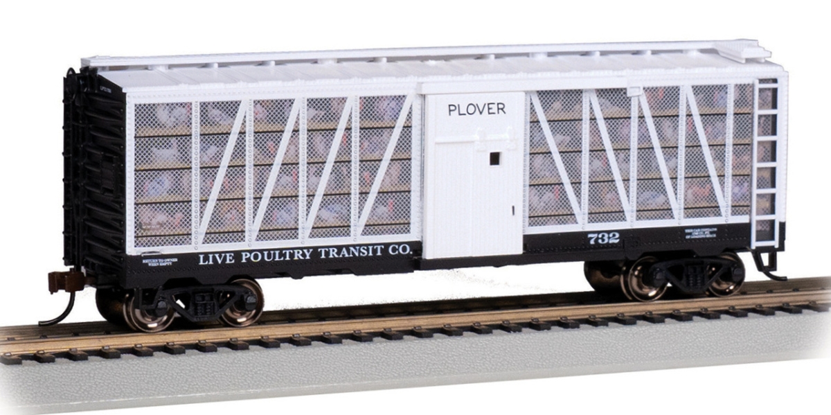 Picture of Bachmann BAC15906 HO Scale 15906 Plover Passenger Car with Turkeys Poultry Car & Live Poultry Transit