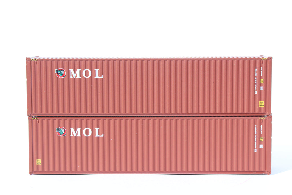 Picture of Jacksonville Terminal JTC405143 N Scale 40 MOL Initials Brown Container, Pack of 2