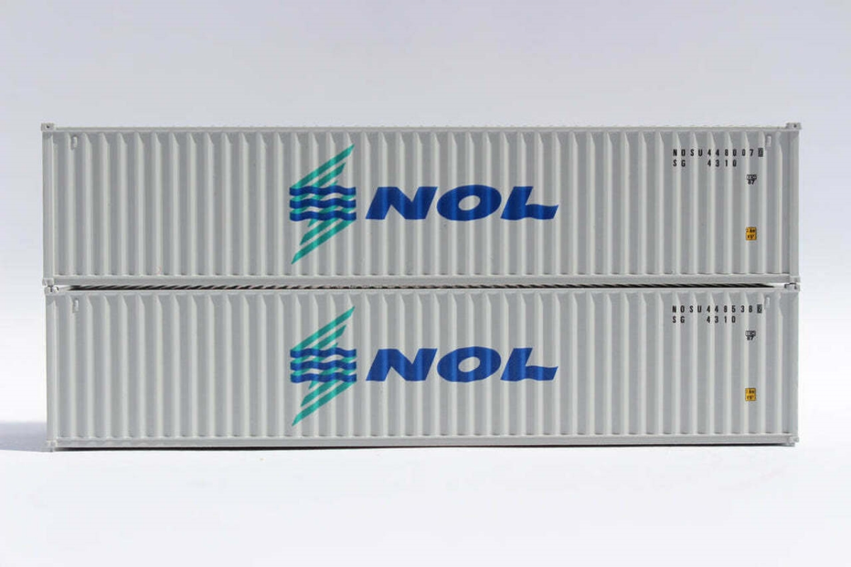 Picture of Jacksonville Terminal JTC405343 N Scale NOL 40 Standard Height Containers, Pack of 2
