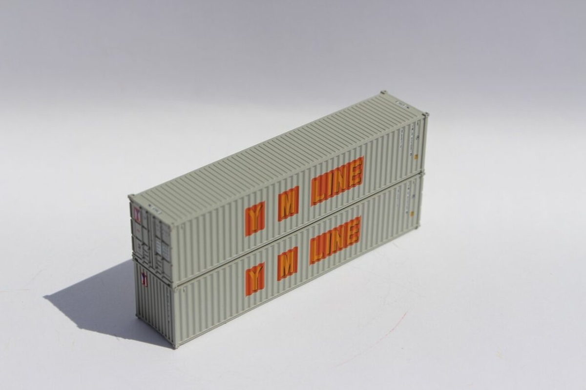 Picture of Jacksonville Terminal JTC405345 N Scale YM Line 40 Standard Height Containers, Pack of 2