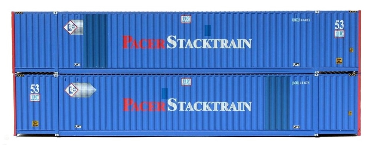 Picture of Jacksonville Terminal JTC535061 N Scale UMAX 53 6-42-6 High Cube Containers, Pack of 2