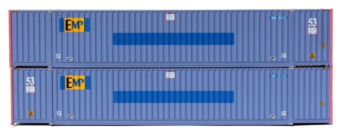 Picture of Jacksonville Terminal JTC535095 N Scale EMP 53 6-42-6 High Cube Containers, Set of 2