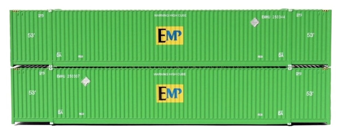 Picture of Jacksonville Terminal JTC537026 N Scale EMP 53 8-55-8 High Cube Containers, Pack of 2