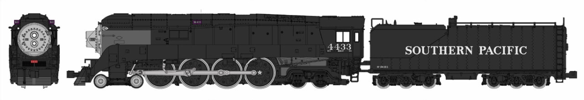 Picture of Kato KAT1260308 N Scale Southern Pacific LS GS-4 4-8-4 Steam Locomotive Set