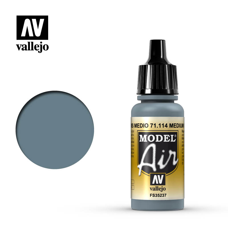 VLJ71114 17 ml Model Air Acrylic Paint, Medium Gray