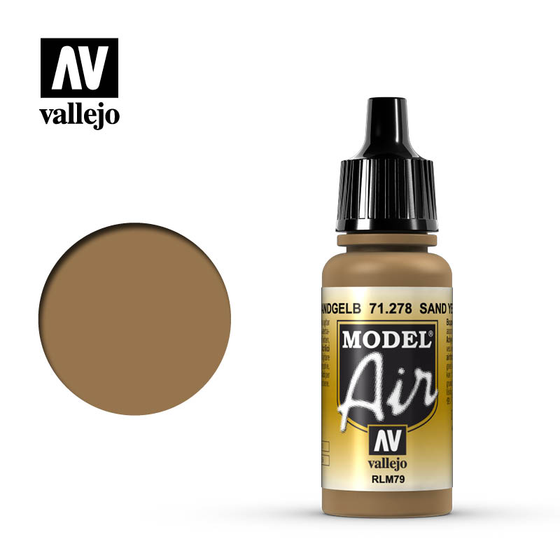 VLJ71278 17 ml Model Air Acrylic Paint, Sand Yellow RLM79 -  Vallejo