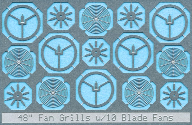 Picture of BLMA Models BLM82 N Scale 48 in. Fan Grills with Center Plate 10 Blade