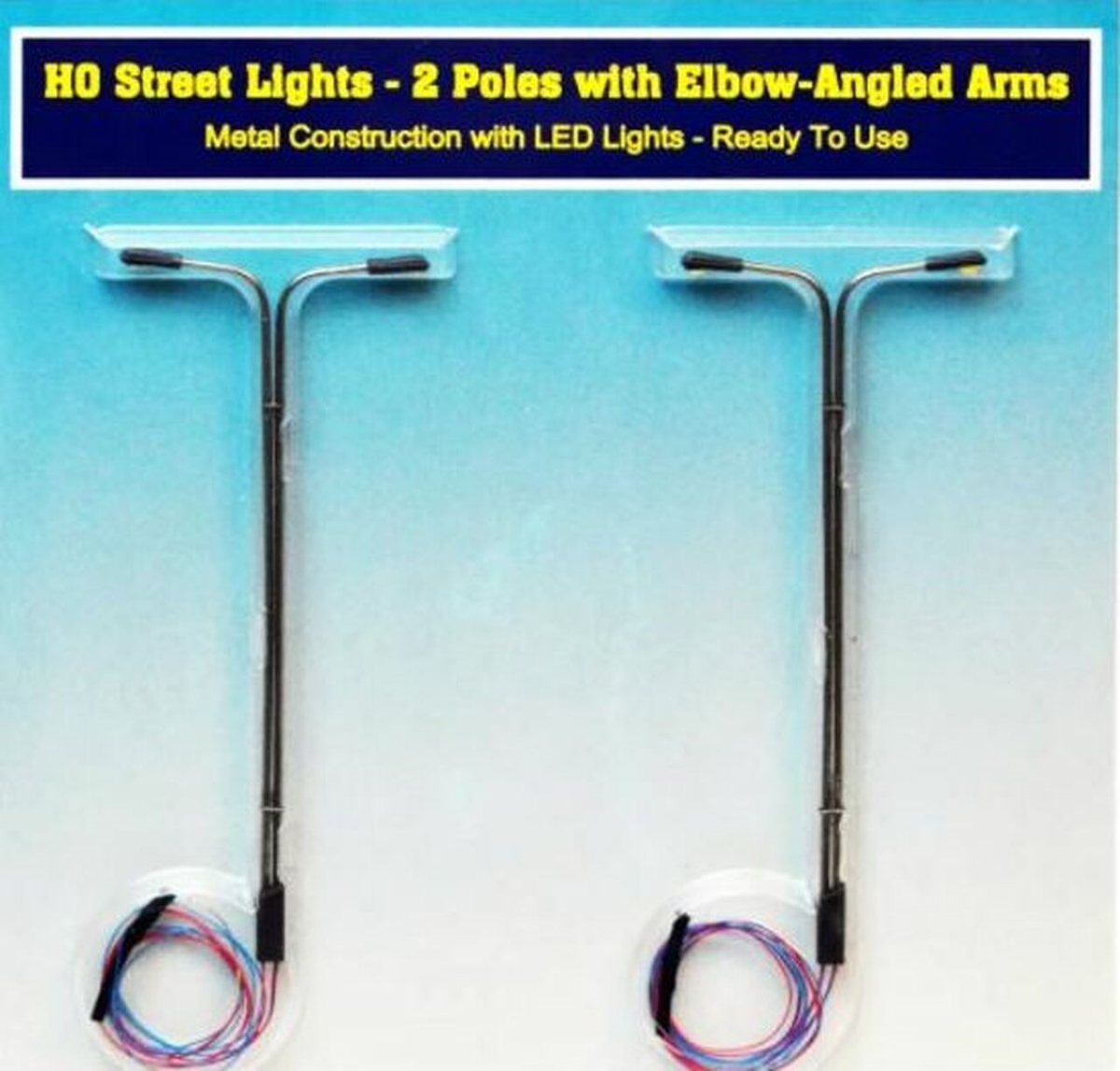 Picture of Rock Island Hobby RIH012100 HO Scale Street Light with 2 Vertical Poles & 2 Elbow Arms