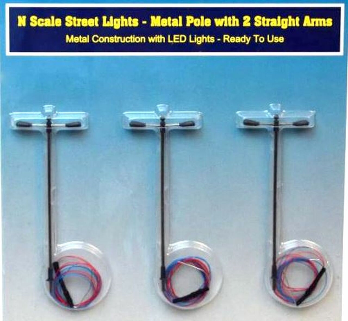 Picture of Rock Island Hobby RIH013104 N Scale Street Lights with Two Straight Arms
