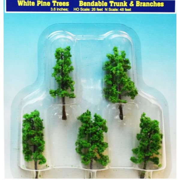 Picture of Rock Island Hobby RIH024103 3.55 in. White Pine Trees, Pack of 5