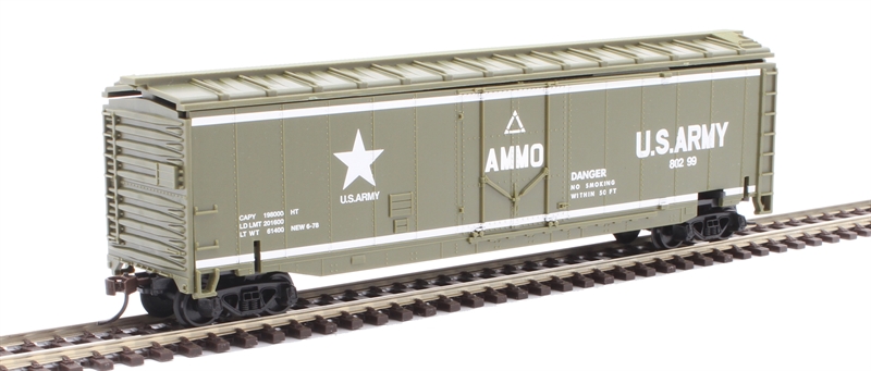 RIH032164 HO Scale Army Exploding Box Car