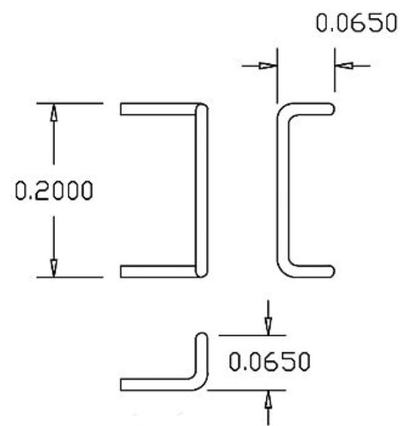 CAL509 HO Scale Irons 0.012 Wire Drop Grab