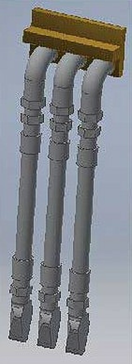 CAL724 HO Scale 3 Line Plastic MU Hose - Pack of 4