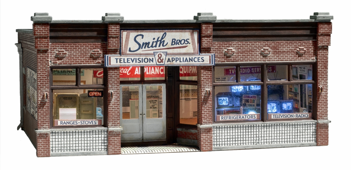 Picture of Woodland Scenics WOO5873 O Scale Smith Brothers TV & Appliance Built Model Landmark Structure