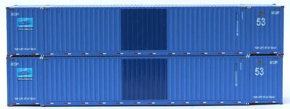 JTC535034 53 ft. N Scale Trailer Brid Model Containers - Pack of 2
