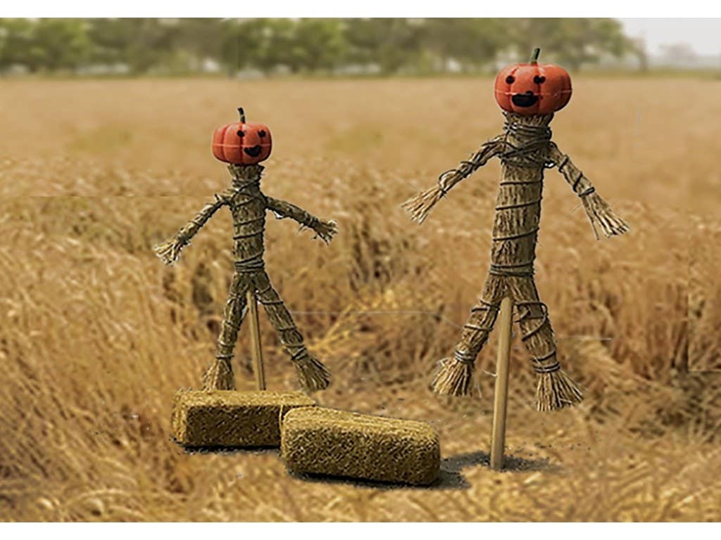 JTT95723 Scarecrow with Hay Bales Building Accessories