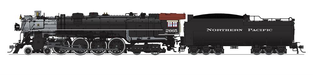 BLI6961 HO Northern Pacific A-3 4-8-4 Train, No. 2665