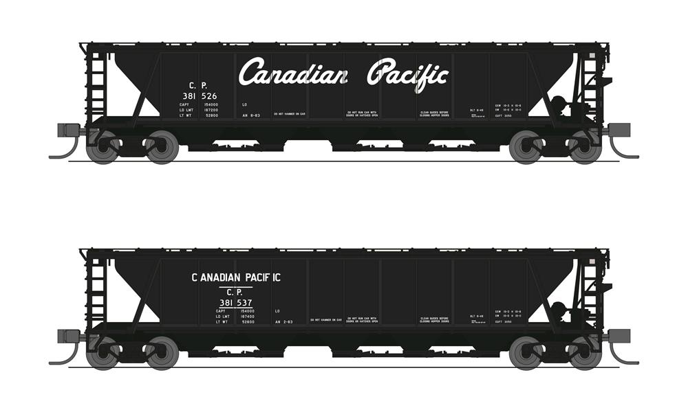 BLI7260 N Canadian Pacific H32 Hopper Train, Pack of 2