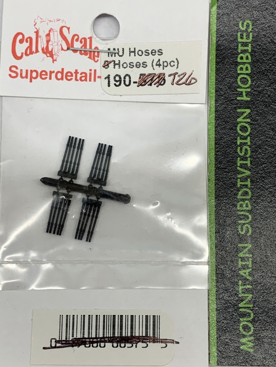CAL726 HO Scale 5 Line Plastic Model MU Hose - Pack of 4