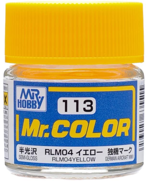 GUZC113 RLM04 Semi Gloss Acrylic Paint, Yellow