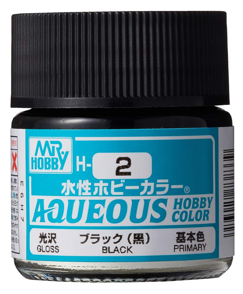 GUZH2 10 ml Gloss Black Aqueous Acrylic Paint -  Mr Hobby