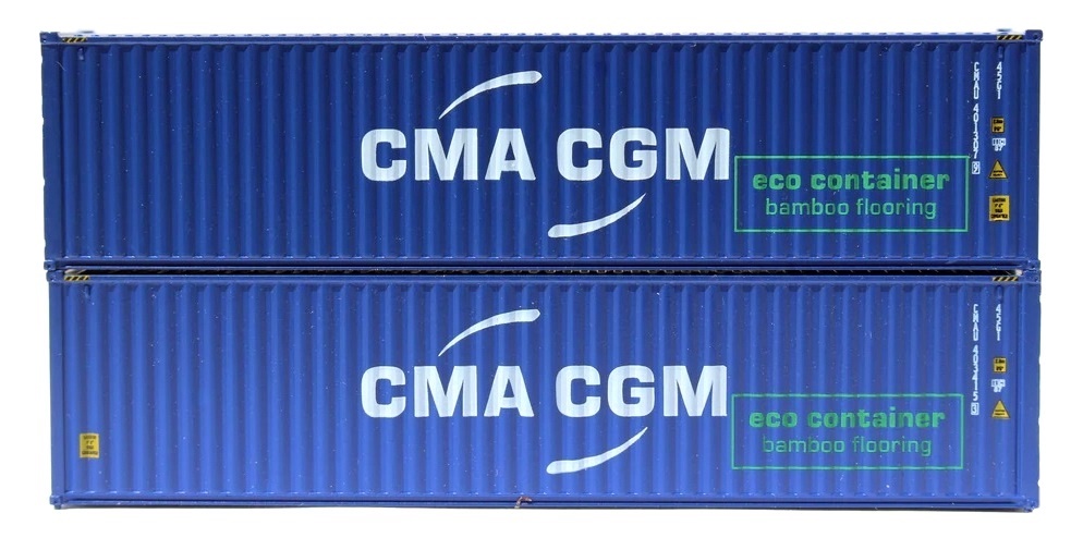 JTC405105 40 ft. N Scale CMA CGM Model Container - Pack of 2