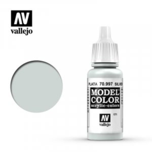 VLJ70997 17 ml Model Air Acrylic Paint, Silver Metallic