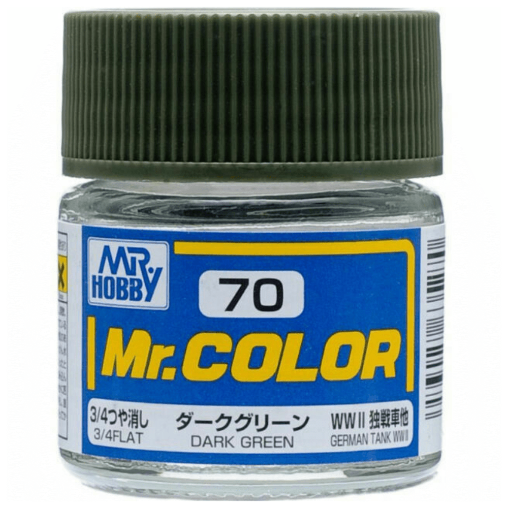 GUZC70 10 ml Semi Gloss Paint, Flat Dark Green