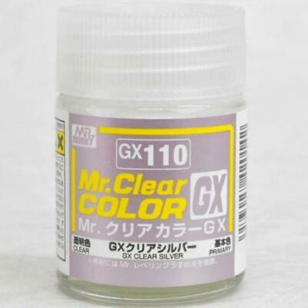 GUZGX110 18 ml Bottle Paint, Clear Silver
