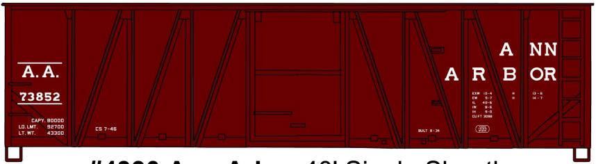 Picture of Accurail ACU4330 HO Scale 40 Ann Arbor Single Sheath Wood Box Car Kit