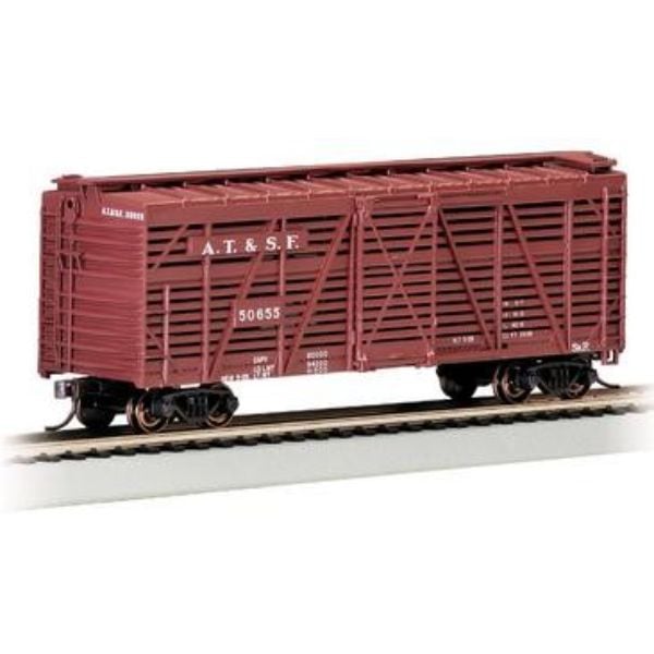BAC18502 HO Scale Santa Fe 40 Stock Car, Brown