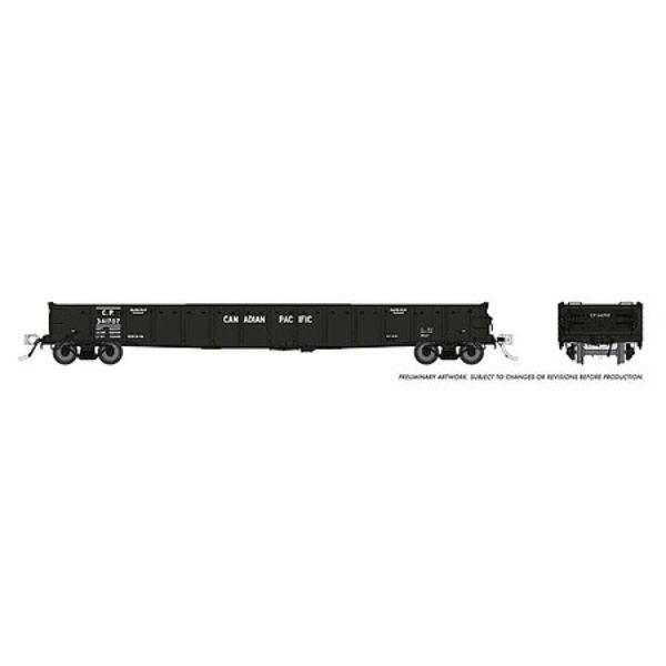 RAP50051 52 ft. 6 in. HO Scale Canadian Pacific Canadian Mill Gondola Train, Pack of 6 -  Rapido