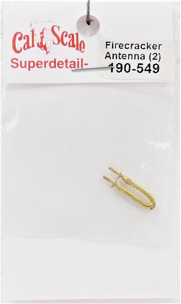 CAL549 HO Scale Brass Diesel Firecracker Type Radio Antenna, 2 Piece