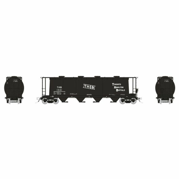 RAP127029 3800 cu. ft. No.2 HO Scale TH&B Delivery Scheme NSC Covered Hoppers Model Train - Pack of 6