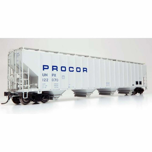 RAP157001 HO Scale UNPX Procor Blue Stencil 5820 Covered Hopper Model Train - Pack of 6