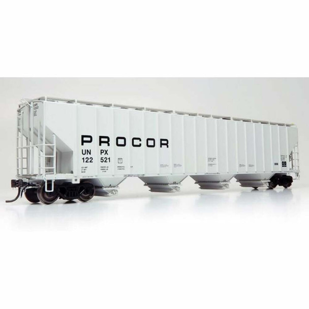 RAP157005 HO Scale UNPX Procor Low Black Solid 5820 Covered Hopper Model Train - Pack of 6