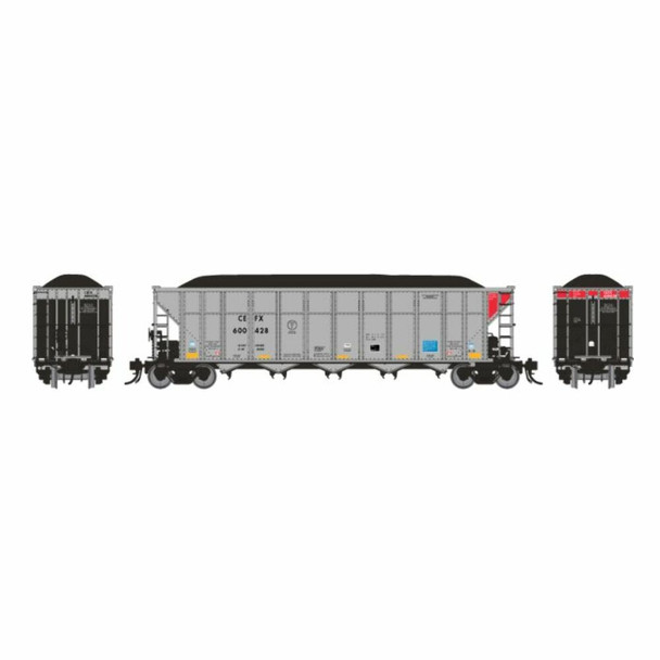 RAP169007 No.3 HO Scale CEFX AutoFlood III Coal Hopper Model Train - Pack of 6