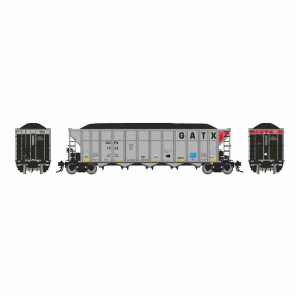 RAP169014 No.3 HO Scale GGPX AutoFlood III Coal Hopper Model Train - Pack of 6 -  Rapido