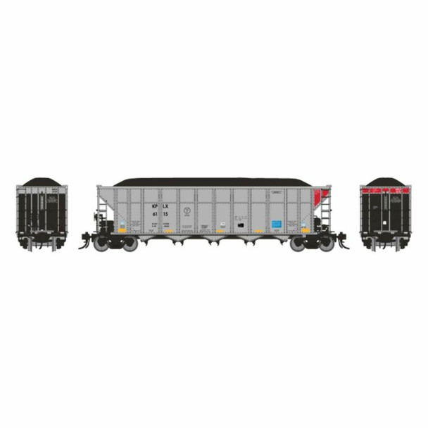 RAP169017 No.3 HO Scale KPLX AutoFlood III Coal Hopper Model Train - Pack of 6 -  Rapido