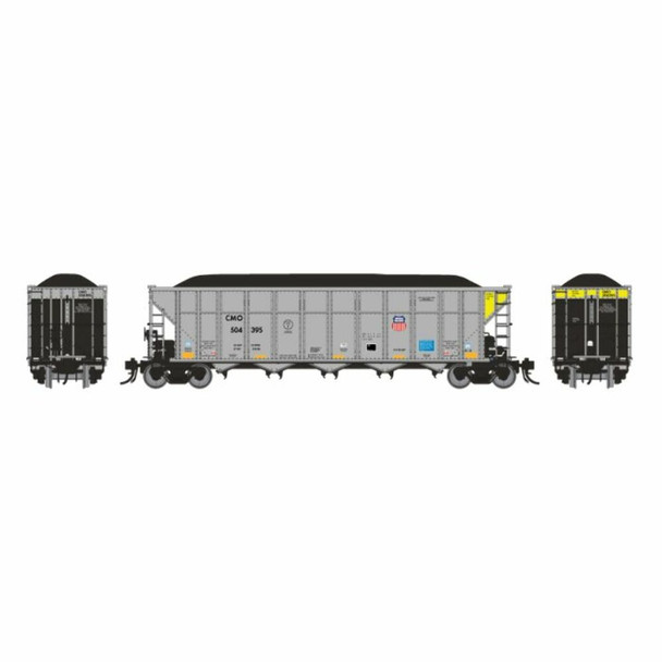 RAP169023 No.3 HO Scale UP-CMO AutoFlood III Coal Hopper Model Train - Pack of 6 -  Rapido